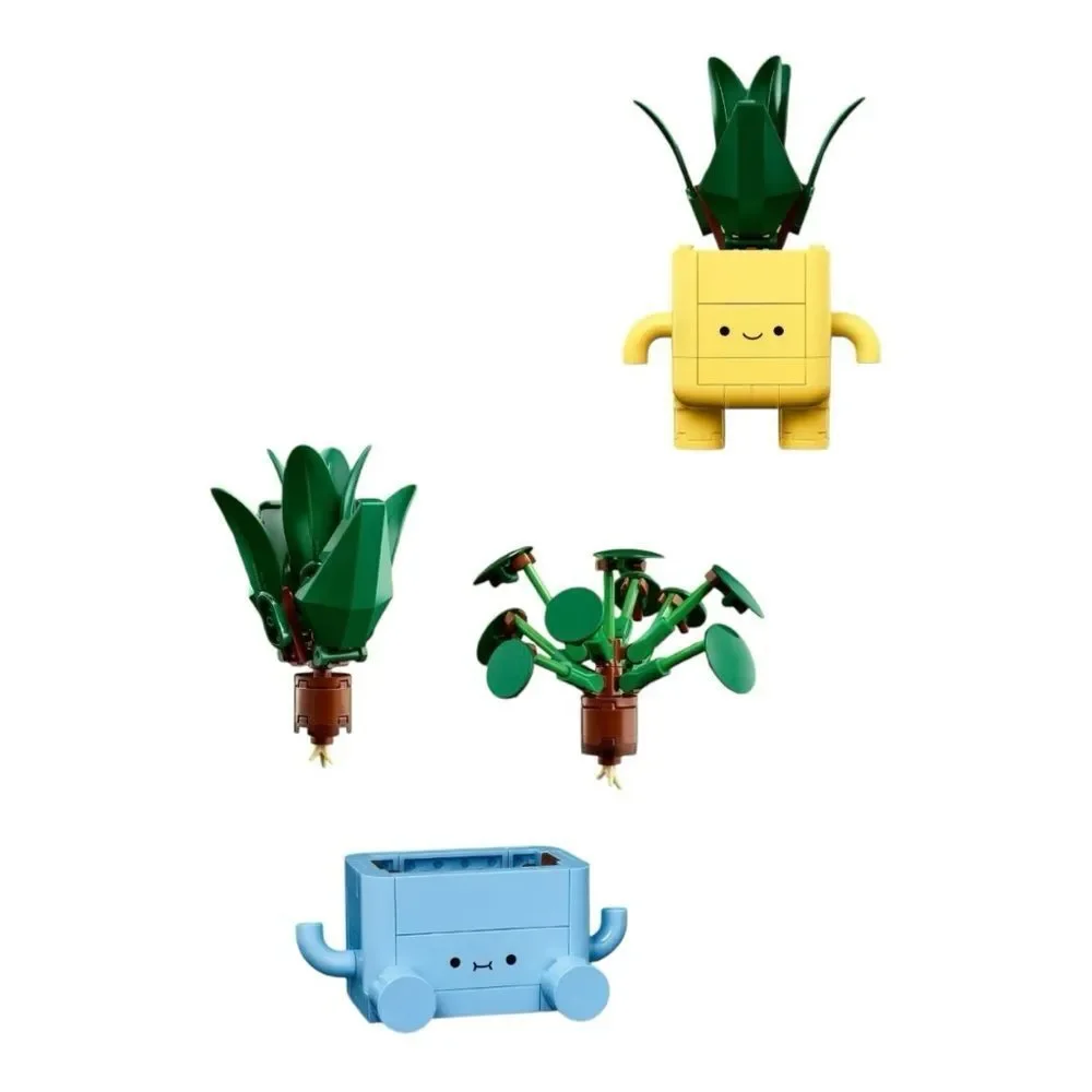 LEGO Botanicals Happy Plants Set - 10349 Yellow and Gray Planters